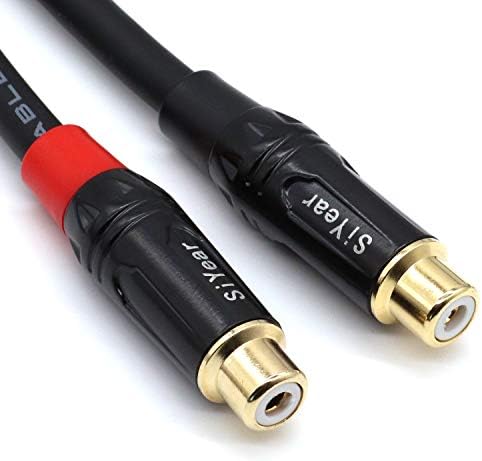 Siyear Dual RCA do 1/4 kabl, 6,35 mm muški stereo na 2rci ženski i razdjelni adapter kabel (5Feet