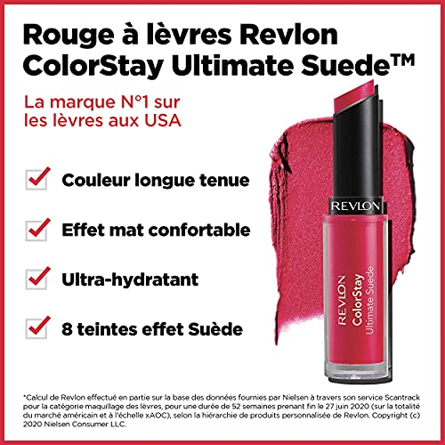 Ruž za usne Revlon, ColorStay Ultimate Suede ruž za usne, High Impact boja za usne s hidratantnom