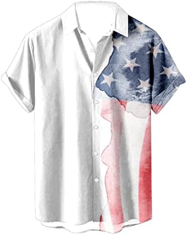 Miashui muška košulja s dugim rukavima Muška američka zastava Patriotske košulje za muškarce 4 jula