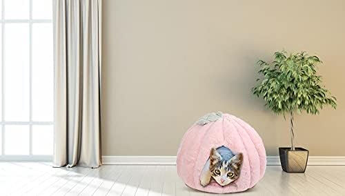 ROZKITCH Pink kuće za mačke za zatvorene mačke, mekani krevet za mačke kućni šator pećina sa