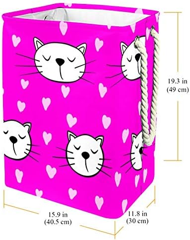 Unicey mačke i srčani uzorak vodootporne korpe za veš, sklopive korpe za kućne organizatore
