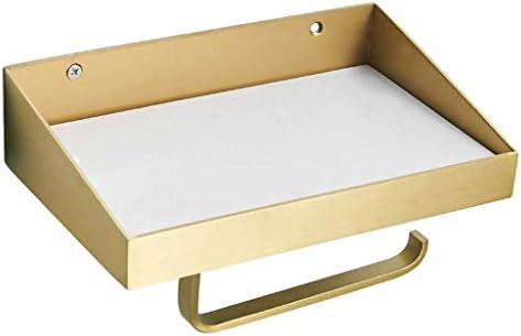 Mxiaoxia Zlatni Mesingani držač toaletnog papira, jednostavan držač papira za kupatilo, perforirani držač