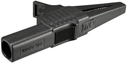 Uxcell Alligator Clips baterija električna Stezaljka 30A crna sa 4mm Banana Jack utičnicom