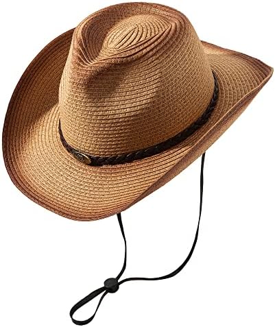 Jastore Kids Toddler Western kaubojski šešir Ljeto plaža slama Sun Hat Cowgirl Hat za djevojke