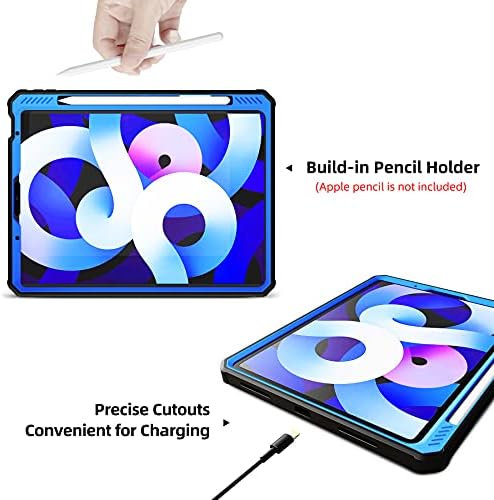 Urbanite za Apple iPad Air 4 10,9 inča s držačem olovke, zaštitni poklopac za zaštitu od otpornosti na tešku