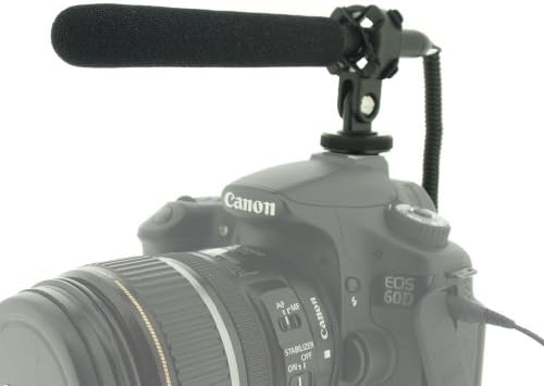 Polaroid Pro Video ultra tanki mikrofon sa udarcem sa udarnim nosačem za Canon Digital EOS Rebel T4i, T3i,