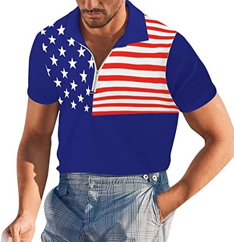 Muška Moda Athletic Muscle Polo Shirts kratki rukav Stretch Slim Fit T Shirts Workout Golf Shirt