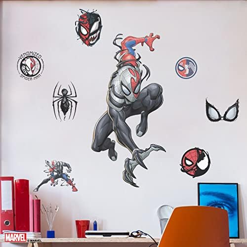 Zid Palz Marvel Onomizirani zidni naljepnici Spider-Man - Marvel Spider-Man Zidni naljepnica - sa 3D povećanom