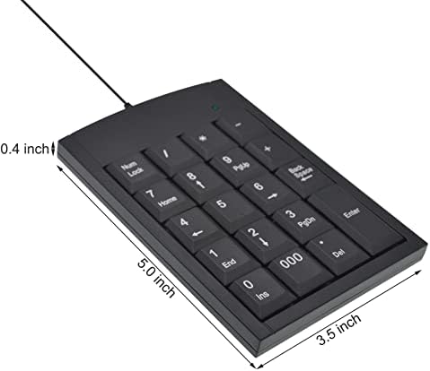 Mythgeek 19 tasteri Numerička tastatura, uvlačivi USB kabl Tastatura sa finansijskim računovodstvenim brojevima
