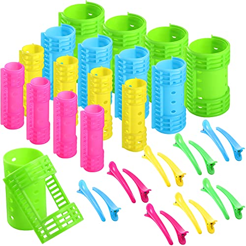 65 komada Magnetic Rollers Plastic Rollers set uvijača za kosu 4 veličine za dugu srednje kratku