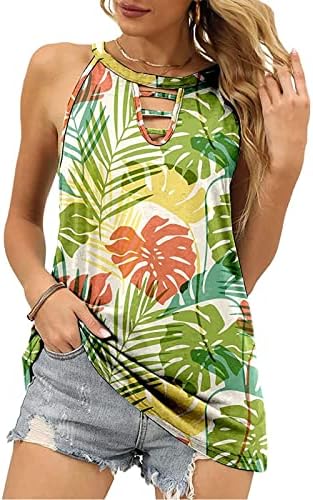 Teen Girl Graphic Tops Crewneck TOP prsluk bez rukava na plaži Ležerne prilike Havajski tropski ljetni