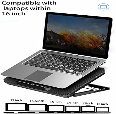 FZZDP USB laptop jastučići Velika veličina za 12-16 inča Notebook Silent Gaming laptop hladnjak za