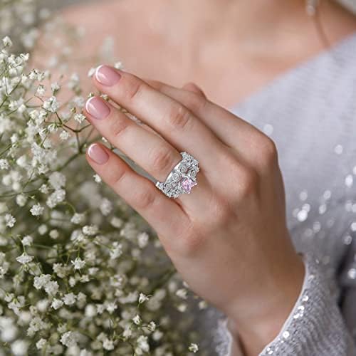 Žene Prstenovi Žene Obećani Prstenovi Angažovanje Zirkonovi Žene Vjenčani prstenovi Set Nakit