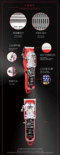 WMARK NG - 409 crvena boja transparentni stil profesionalni punjivi kabl za šišanje i Akumulatorski trimer