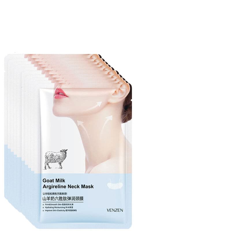 Zelbuck 10kom Heksapeptidna maska za vrat od kozjeg mlijeka kolagen učvršćivanje maske protiv bora za izbjeljivanje