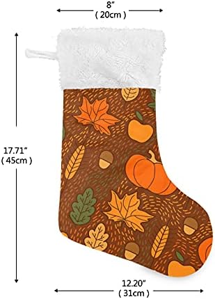 Alaza Božićne čarape Dan Dan Jesenji Jesen odvodni listovi sa puckin Classic Personalizirani velika