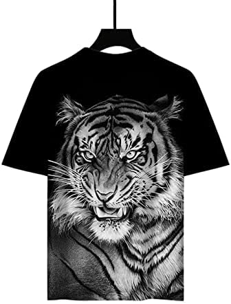 Muška grafička majica Hipster Hip Hop Tiger tiskane osnovne majice Ljeto kratki rukav Crew Crt Cool uzorak Ležerne