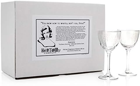 HISTORY COMPANY the Bacall Collection Ciro's of Hollywood Coupette cocktail Glass 2-dijelni Set