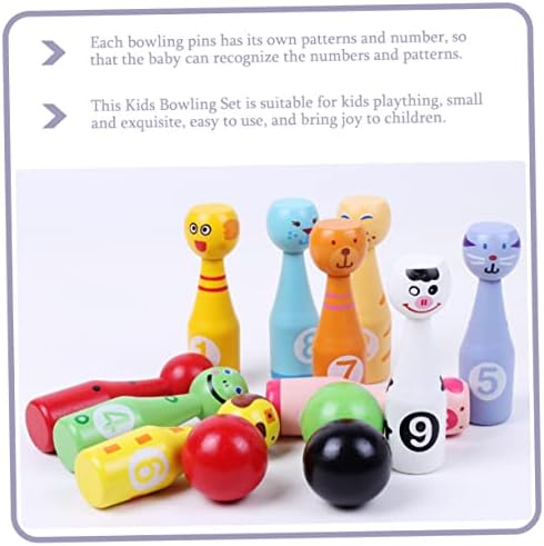 Inoomp 1 Podesite kuglanje za kuglanje za debljine za toddlers Igračke za squiz Bowing Game igračka u zatvorenom