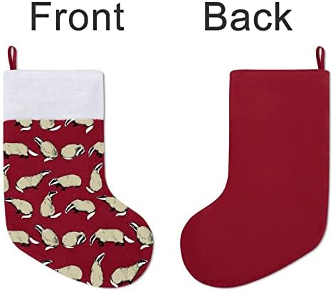 Slatki badger Božićni viseći čarapu Slatka Santa čarapa za ukrase Xmas Tree ukrasi pokloni