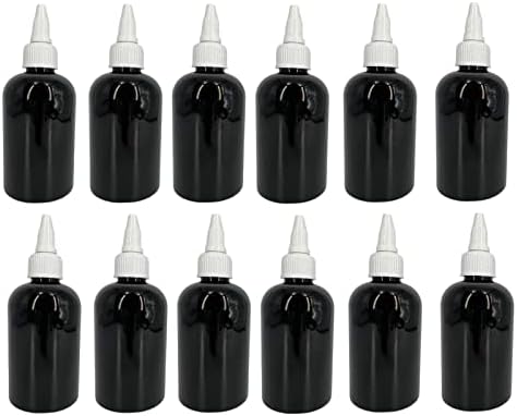 Plastične boce od crne boston 4 oz -12 -12 Pakovanje prazno punjenje boca - BPA besplatno - esencijalna ulja