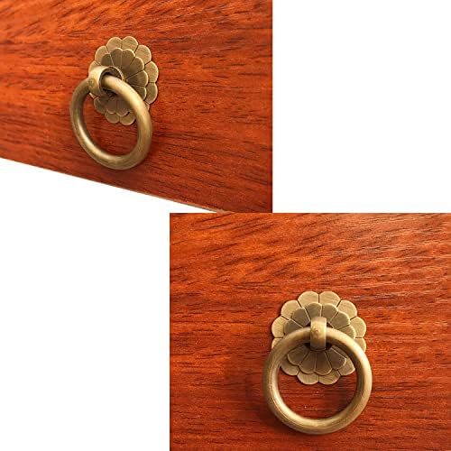 Luorng 6pcs 2.5cm Vintage Style Prstenje zvona prstena zvona vuče Vintage ukrasne ručke Mesingani