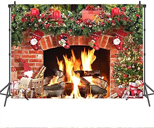 Mocsicka gori kamin pozadina Sretan Božić kamin drvo pokloni čarape ukras fotografija pozadinska slika za djecu