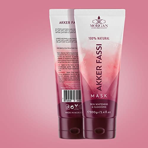 Morgan Cosmetics Akker Fassi maska prirodni deep skin Cleanser & Lightener 200 gram/ 5.4 fl oz