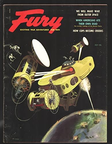 Bijes 7/1956-sci-fi cover & Priča-čudni ljudi-Skinmen Afrike-kanibali-teror-skandal-Eve Meyer-VF-