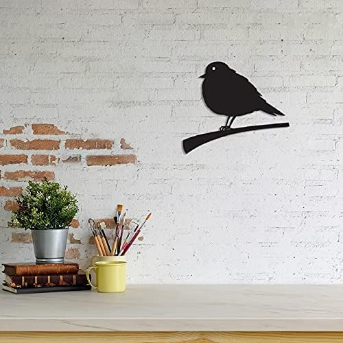 Zidno umjetničko dekor ptice Sparrow Metal Monogram Sign Sparrow Zidni umjetnički izrez Zidno