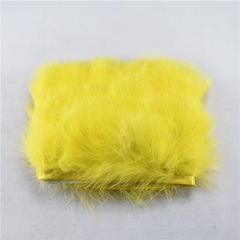 TTNDstore 1yards Fluffy Feather Ribbon Stripe visina tursko perje za DIY suknju haljina Graft
