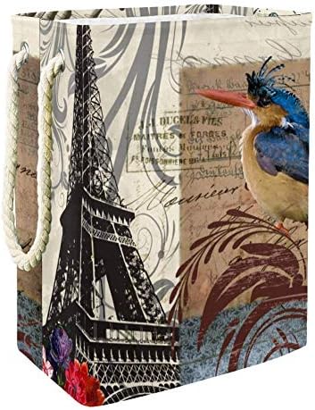 Ujedinjena ptica sa Parizom Eiffelov toranj rublje košara za skladištenje bin baby koči