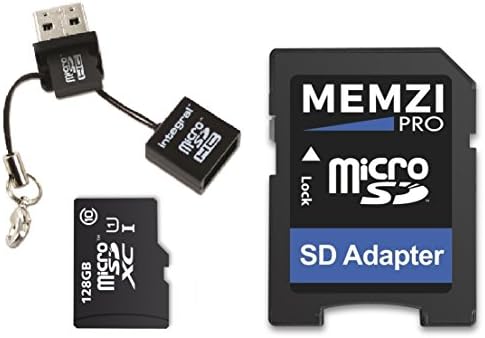 MEMZI PRO 128GB klasa 10 80MB / s Micro SDXC memorijska kartica sa SD adapterom i Micro USB čitačem