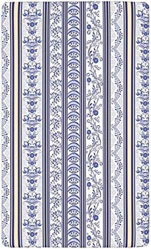 Royal plavi tematski plahte, prenosivi mini listovi sa krevetić meko i rastezljivi pričvršćeni list krevetića