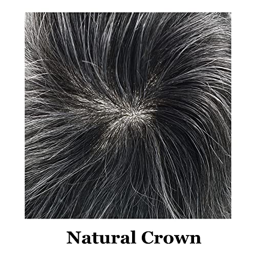 Tupee za muškarce prirodni sistem zamjene ljudske kose ubrizgava punu Poli kožu muške frizure izdržljive PU