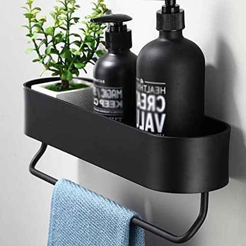 Xjjzs kupaonica stalak za police za police za kupanje ručnik za kupanje crna tuš za skladištenje košara