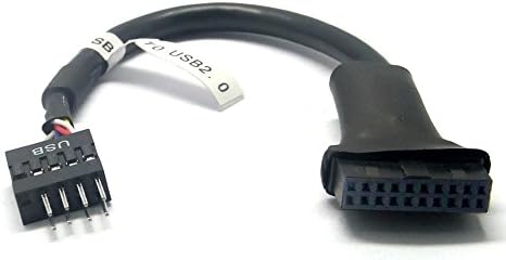 Xiaoshi 2-pack USB 3.0 19 PIN muški do USB 2.0 9-polni matični ženski stambeni adapter