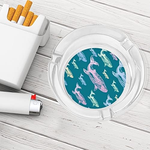 Pepeljare za cigarete kitovi uzorak kristalni stakleni pepeo za pušenje ashtray držač za kućni hotelski uredski