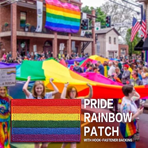 Winkitor 2 kom Smiješne duge LGBT zastava za zastave iz vezene gay lezbijske pravne prakse Emblem