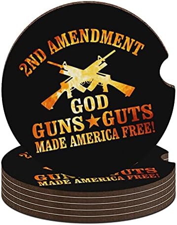 Šareni 2. amandman God Guns Guns Guts Made Amerika Besplatni pripadnici automobila za držač kupa drveni podmornici