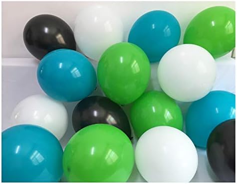 Lateks baloni tirkizni plavi zeleni - crni bijeli baloni za dječake Rođendan Diplomirao je Diplomirani ukrasi