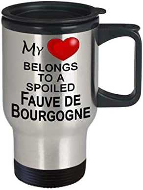 Fauve de Bourgogne, kućna putna krigla, poklon za ljubitelju zečeva - moje srce pripada razmaženom zec