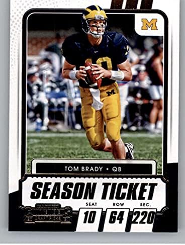 2021 PANINI TERTINDERS Nacrt sezonske karte 8 Tom Brady Michigan Wolverines fudbalska trgovačka kartica