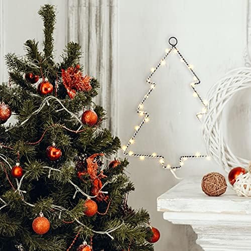 Valiclud Domaći dekor 5pcs Božićno oblikovano svjetlo Metal Xmas Tree Wall Noć svjetla za božićne