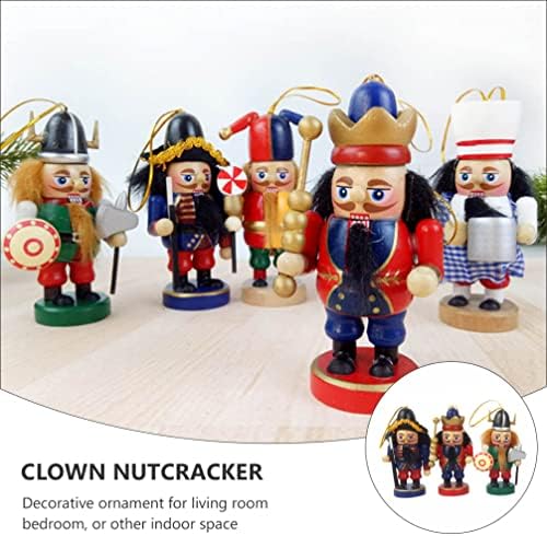 Drveni Božić Nutcracker ukrasi Set: 6kom tradicionalni Nutcracker vojnik viseći ukrasi za figure