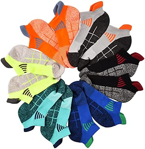 J. WMEET muške sportske čarape za gležnjeve niskog kroja pamučne mrežaste čarape za ventilaciju za trčanje