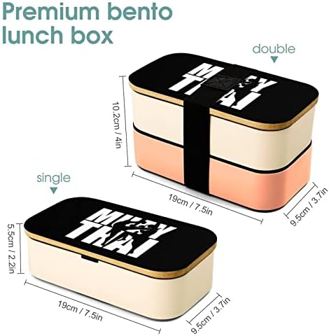Muay Thai Bento ručak kutija za curenje Bento kutija sa prehrambenim spremnicima sa 2 pretinca