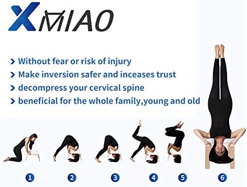 Xmiao Yoga klupa za glavu, višenamjenska inverzija novačnica sa čvrstim drvenim okvirom, joga glava za stolicu