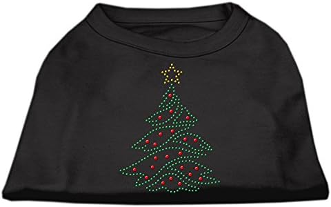 Mirage PET božićno drvce Rhinestone crna košulja za pse od polikotton male
