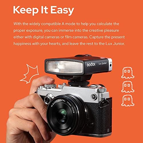 Godox Lux Junior Retro Kamera Blic GN12 6000k Temperatura boje Auto & amp; ručni režimi 1/1 - 1/64 Flash